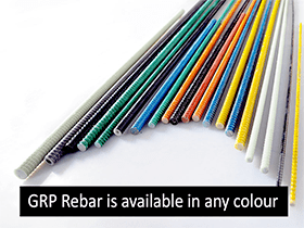 GRP Rebar is available in any colour