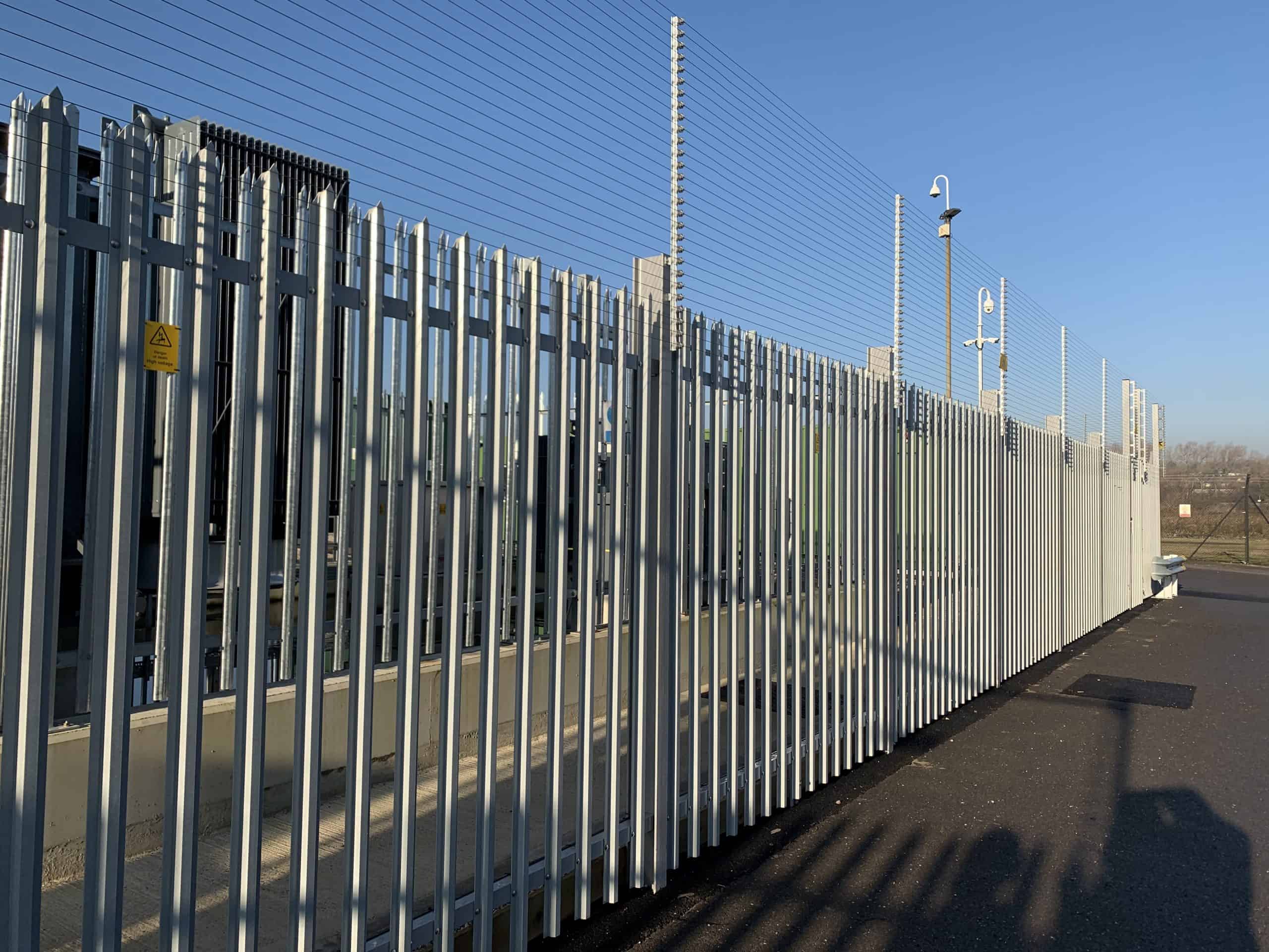 GRP Fencing around electrical substation