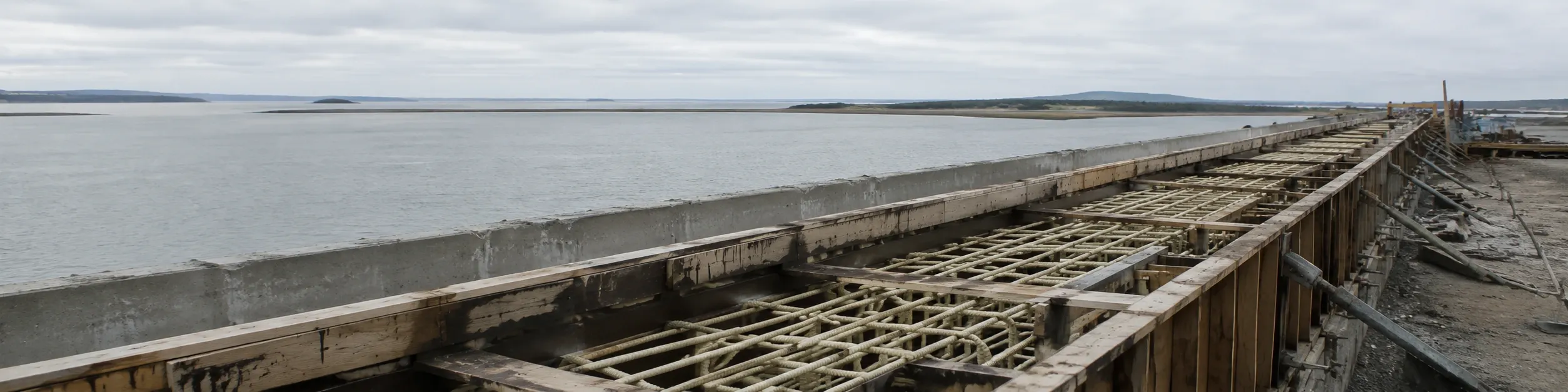 Marine port infrastructure with corrosion-resistant GRP access systems.